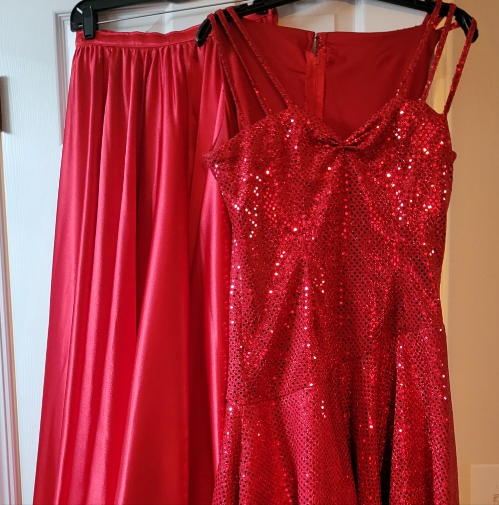 Two Piece Custom Made Ballroom Smooth/Latin Dance Costume Sz S